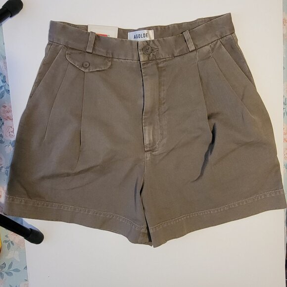 AGOLDE Womens Becker Chino Shorts Size 26 Neutral Hipster Modern Y2K Old Money - Picture 2 of 7